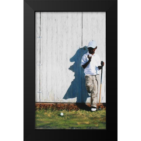 Saturdays Choice Black Modern Wood Framed Art Print by Wilson, Richard