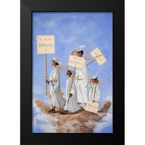 What the Future Holds Black Modern Wood Framed Art Print by Wilson, Richard