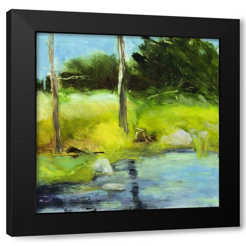 Reflections Can Whisper Black Modern Wood Framed Art Print with Double Matting by Wakefield, Martha