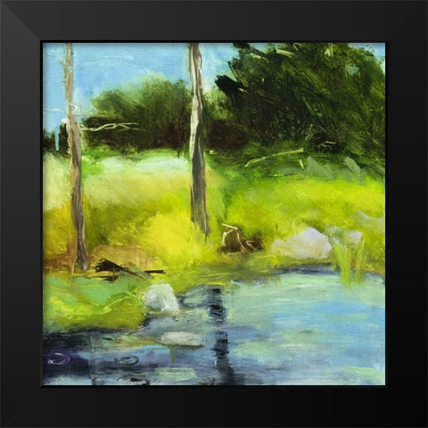Reflections Can Whisper Black Modern Wood Framed Art Print by Wakefield, Martha