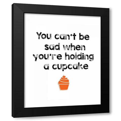 Cupcake Black Modern Wood Framed Art Print by Weiss, Jan