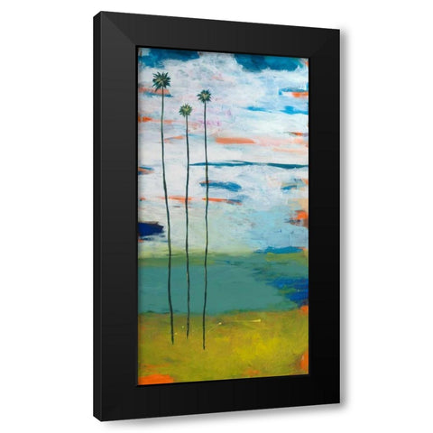 Desert Palms Black Modern Wood Framed Art Print with Double Matting by Weiss, Jan