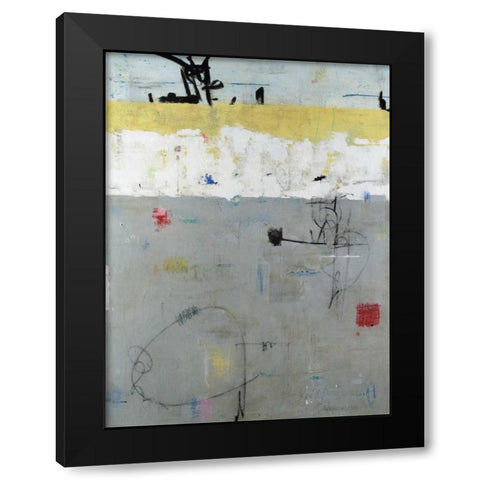 Borderline Black Modern Wood Framed Art Print with Double Matting by Weaverling, Julie