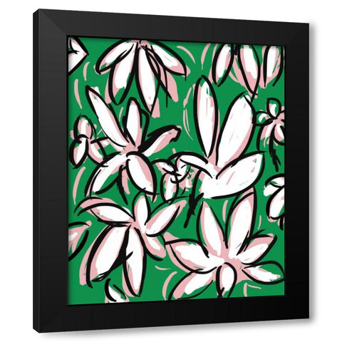 Wild Garden One Black Modern Wood Framed Art Print with Double Matting by Weiss, Jan