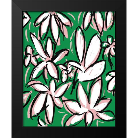 Wild Garden One Black Modern Wood Framed Art Print by Weiss, Jan