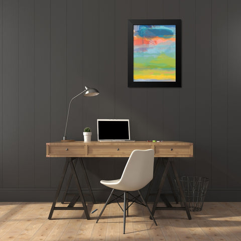 Coral Sky Black Modern Wood Framed Art Print by Weiss, Jan