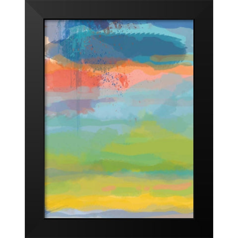Coral Sky Black Modern Wood Framed Art Print by Weiss, Jan