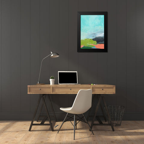 Landscape No. 95 Black Modern Wood Framed Art Print by Weiss, Jan