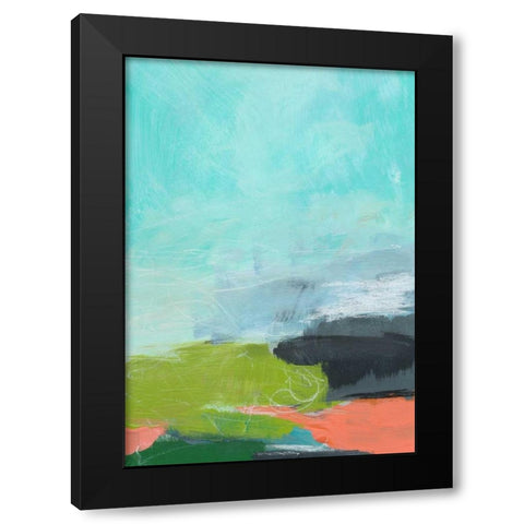 Landscape No. 95 Black Modern Wood Framed Art Print by Weiss, Jan