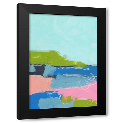 Landscape No. 96 Black Modern Wood Framed Art Print with Double Matting by Weiss, Jan