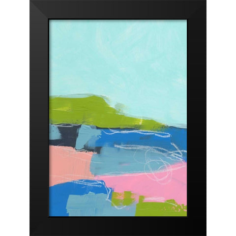 Landscape No. 96 Black Modern Wood Framed Art Print by Weiss, Jan