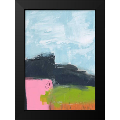 Landscape No. 97 Black Modern Wood Framed Art Print by Weiss, Jan