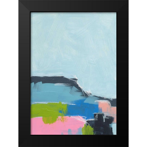 Landscape No. 100 Black Modern Wood Framed Art Print by Weiss, Jan