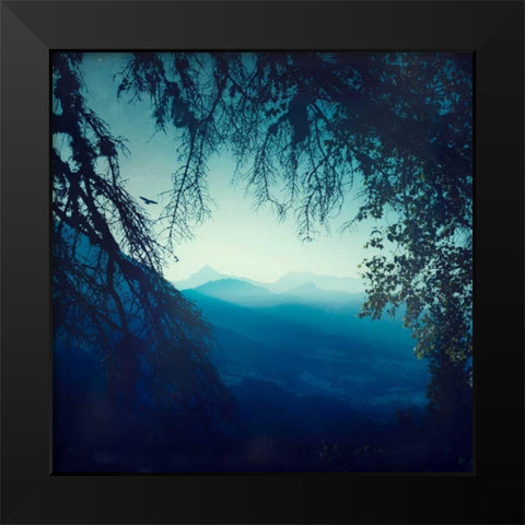Blue Morning Black Modern Wood Framed Art Print by Wuestenhagen, Dirk