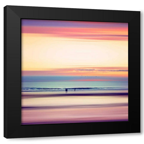 Pastel Horizons Black Modern Wood Framed Art Print with Double Matting by Wuestenhagen, Dirk