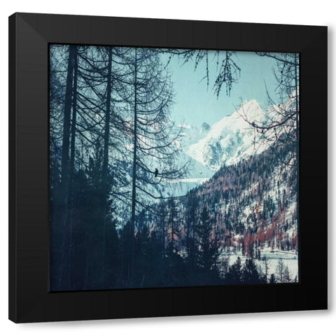 Please Come Back Black Modern Wood Framed Art Print by Wuestenhagen, Dirk