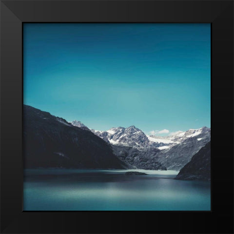 Turquoise Mountain Lake Black Modern Wood Framed Art Print by Wuestenhagen, Dirk