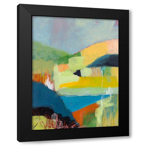 Coastal Hills Black Modern Wood Framed Art Print with Double Matting by Weiss, Jan