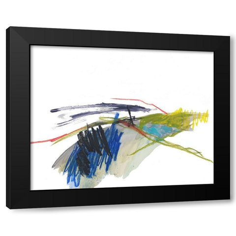 Abstract Landscape No. 8 Black Modern Wood Framed Art Print with Double Matting by Weiss, Jan
