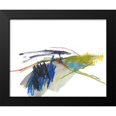 Abstract Landscape No. 8 Black Modern Wood Framed Art Print by Weiss, Jan