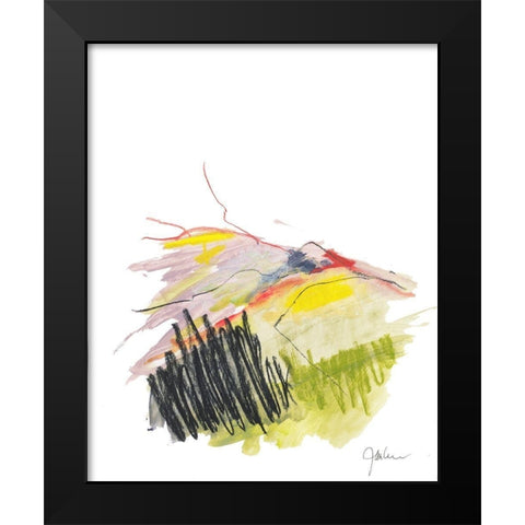 Abstract Landscape No. 12 Black Modern Wood Framed Art Print by Weiss, Jan