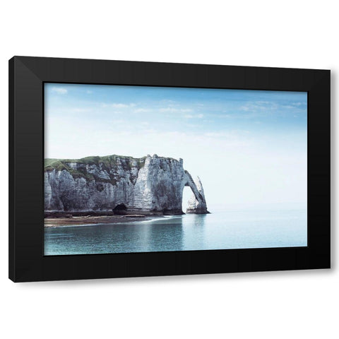 Porte d aval and Aiguille Rock Black Modern Wood Framed Art Print with Double Matting by Wuestenhagen, Dirk