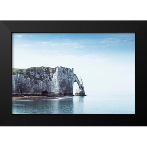 Porte d aval and Aiguille Rock Black Modern Wood Framed Art Print by Wuestenhagen, Dirk