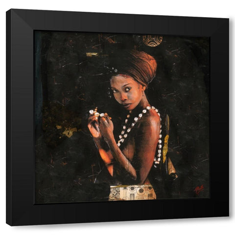 Queen of Excellence Black Modern Wood Framed Art Print with Double Matting by Wiley, Marta