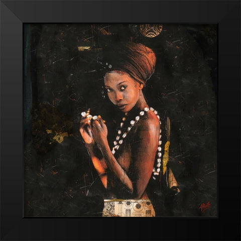 Queen of Excellence Black Modern Wood Framed Art Print by Wiley, Marta