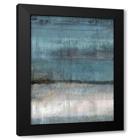 Study in Light Blue Black Modern Wood Framed Art Print with Double Matting by Wiley, Marta