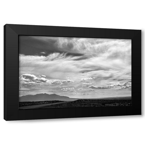 Utah Skies Black Modern Wood Framed Art Print with Double Matting by White, Lynda