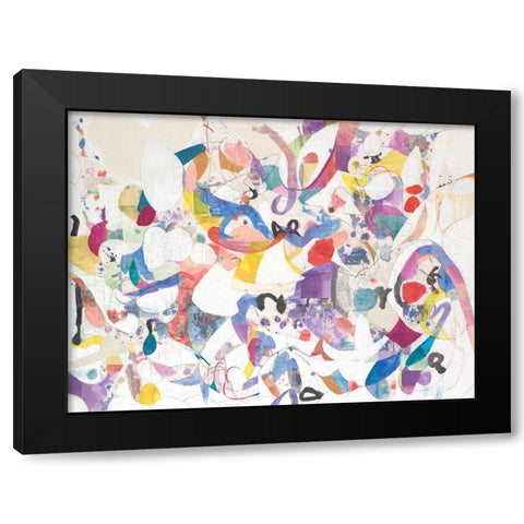 Papers No. 6 Black Modern Wood Framed Art Print with Double Matting by Wheeler, Erin McClusky