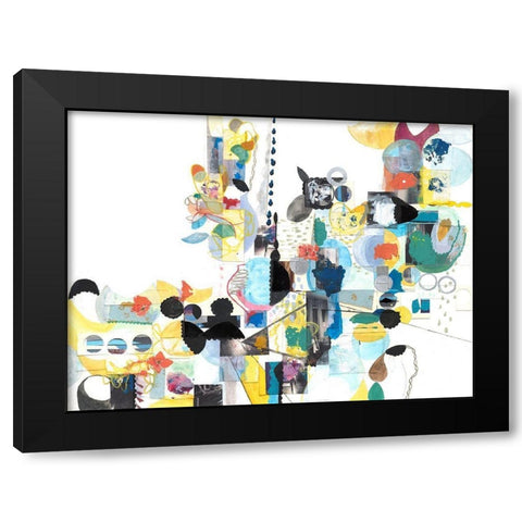 Papers No. 20 Black Modern Wood Framed Art Print by Wheeler, Erin McClusky