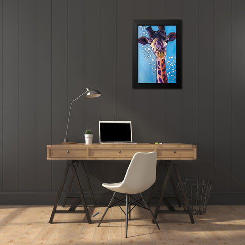 Big Heart Black Modern Wood Framed Art Print by Wronski, Kathryn