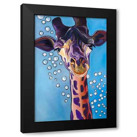 Big Heart Black Modern Wood Framed Art Print by Wronski, Kathryn