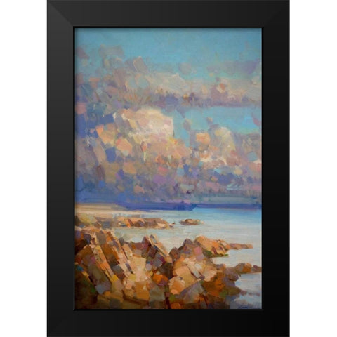 The Cliffs Black Modern Wood Framed Art Print by Yeremyan, Vahe