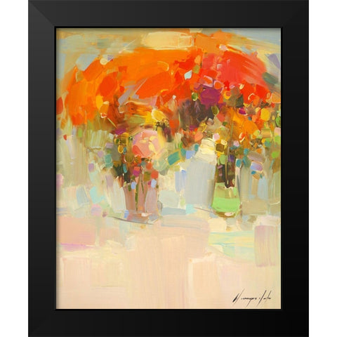 Vase of Yellow Flowers 1 Black Modern Wood Framed Art Print by Yeremyan, Vahe