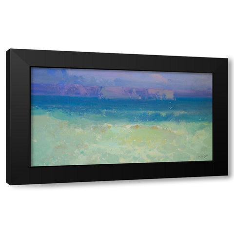 Waves - Pacific Highway Black Modern Wood Framed Art Print by Yeremyan, Vahe