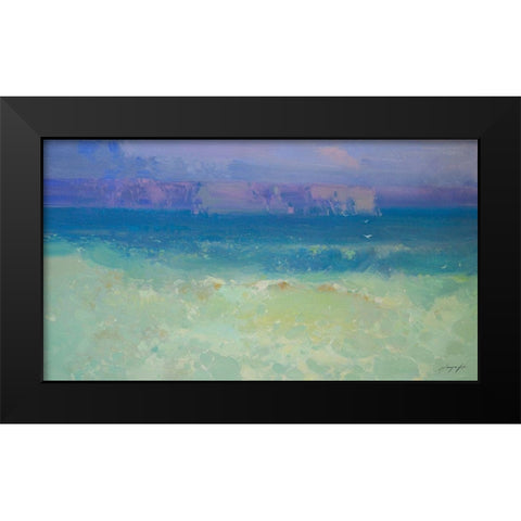 Waves - Pacific Highway Black Modern Wood Framed Art Print by Yeremyan, Vahe