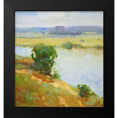 Riverside Black Modern Wood Framed Art Print by Yeremyan, Vahe