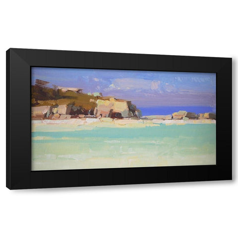 Southbay Island Black Modern Wood Framed Art Print with Double Matting by Yeremyan, Vahe