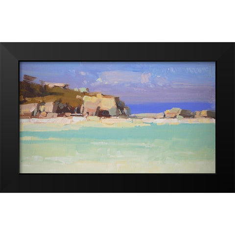 Southbay Island Black Modern Wood Framed Art Print by Yeremyan, Vahe