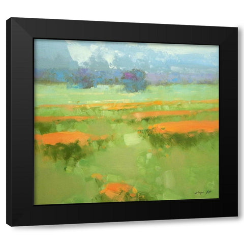 Meadow Black Modern Wood Framed Art Print by Yeremyan, Vahe