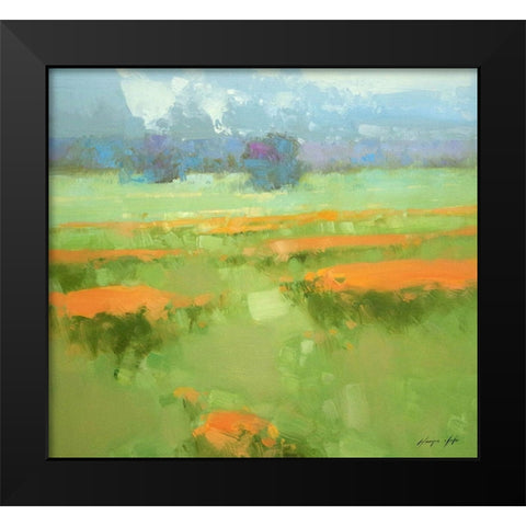 Meadow Black Modern Wood Framed Art Print by Yeremyan, Vahe