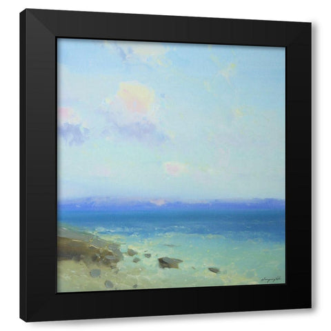 Ocean Side 2 Black Modern Wood Framed Art Print with Double Matting by Yeremyan, Vahe