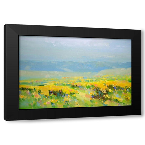 Yellow Valley Black Modern Wood Framed Art Print by Yeremyan, Vahe