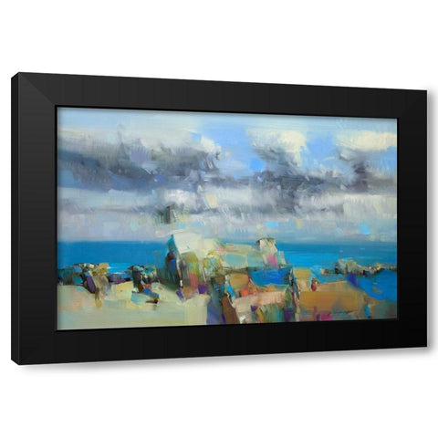 Big Sur Black Modern Wood Framed Art Print with Double Matting by Yeremyan, Vahe