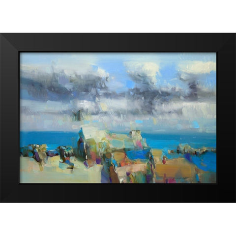 Big Sur Black Modern Wood Framed Art Print by Yeremyan, Vahe