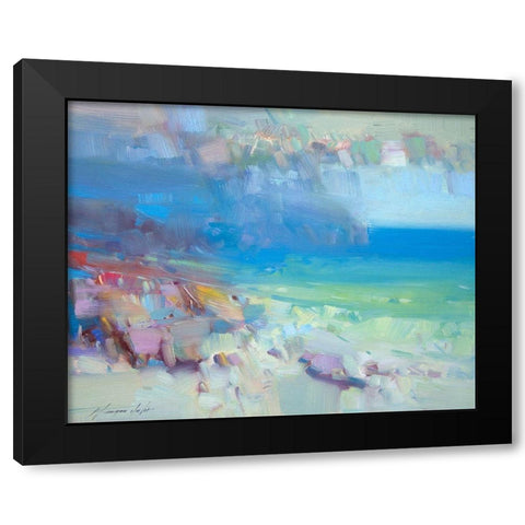 Ocean Side Black Modern Wood Framed Art Print with Double Matting by Yeremyan, Vahe