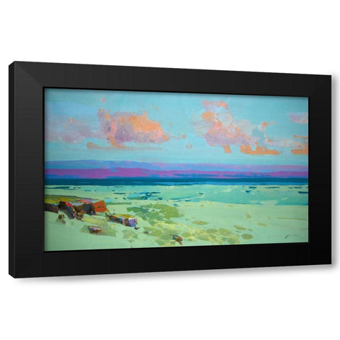 Pacific Coast Black Modern Wood Framed Art Print by Yeremyan, Vahe